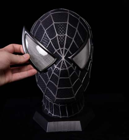 Sam Raimi Spidey3 venom mask (Adults) with Face shell & 3D Rubber Web, Wearable Movie Prop Replica