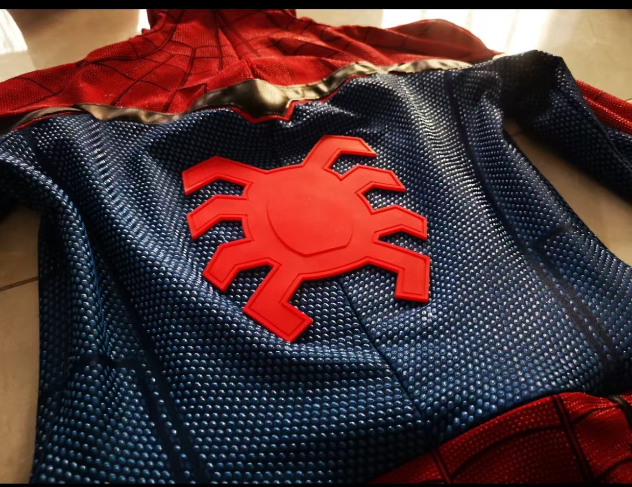 TOM HOLLAND Suit homecoming version with Face shell & 3D Rubber Web Movie Prop Replica(wearable)