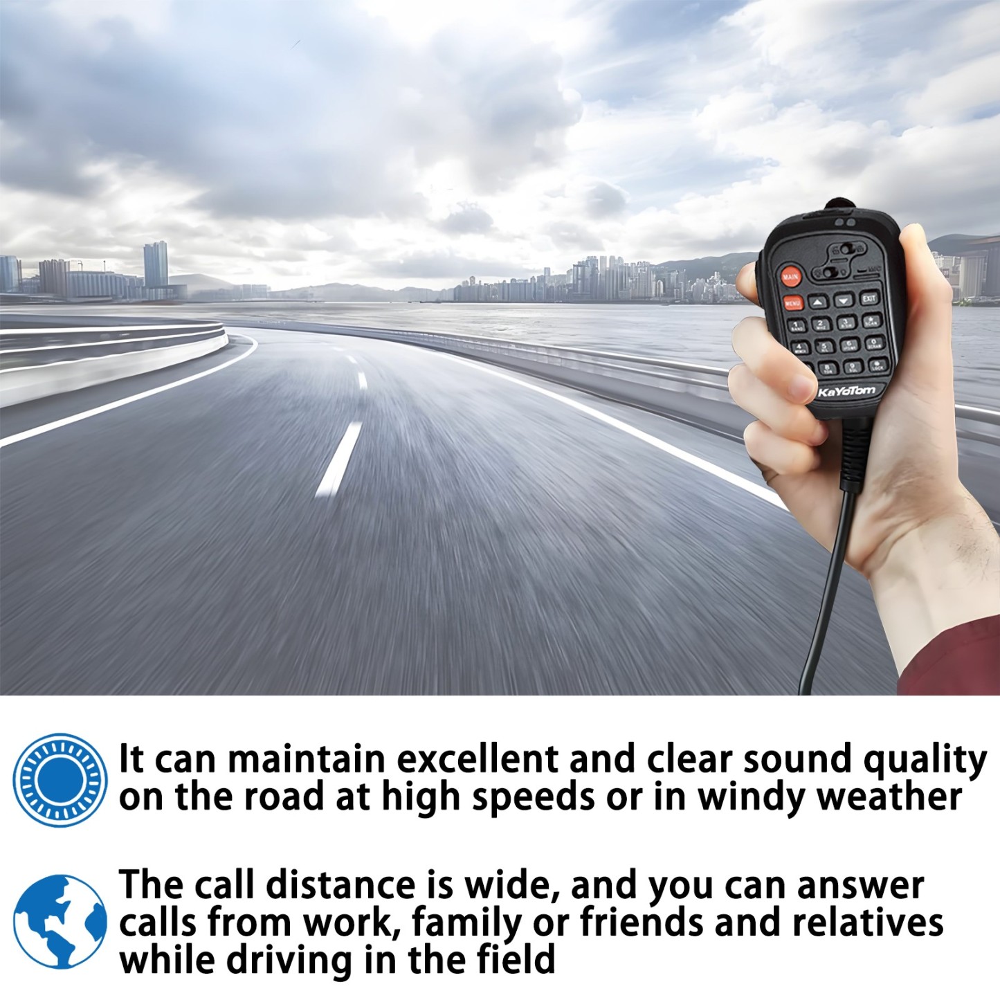 KaYoTom Professional Dual-mode Car Walkie Talkie POC+UHF+VHF+GPS Radio