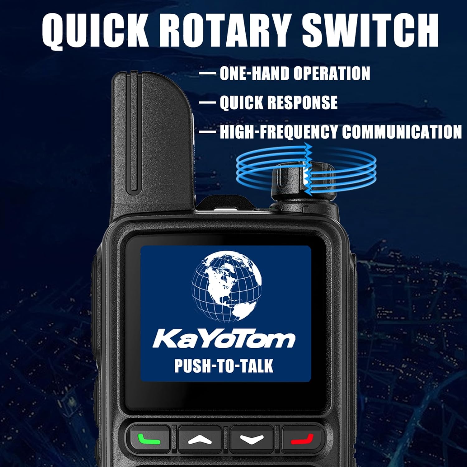 KaYoTom G08 Global Walkie Talkies Unlimited Range PTT Push-to-Talk Over Cellular Nationwide 5000 Miles POC 4G Handheld Long Range Two Way Radio for Team Management