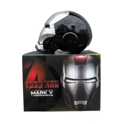 [NEW]War Machine Mask Iron Man Helmet Mk5 1:1 Wearable Silver Black Edition