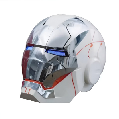 [NEW] Iron Man War Machine Helmet MK5 White – Voice, Touch & Remote Control LEGO-Inspired