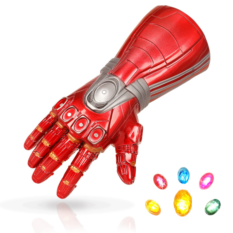 [NEW]Infinity Gauntlet Iron Man Glove PVC with Light Gem Stone