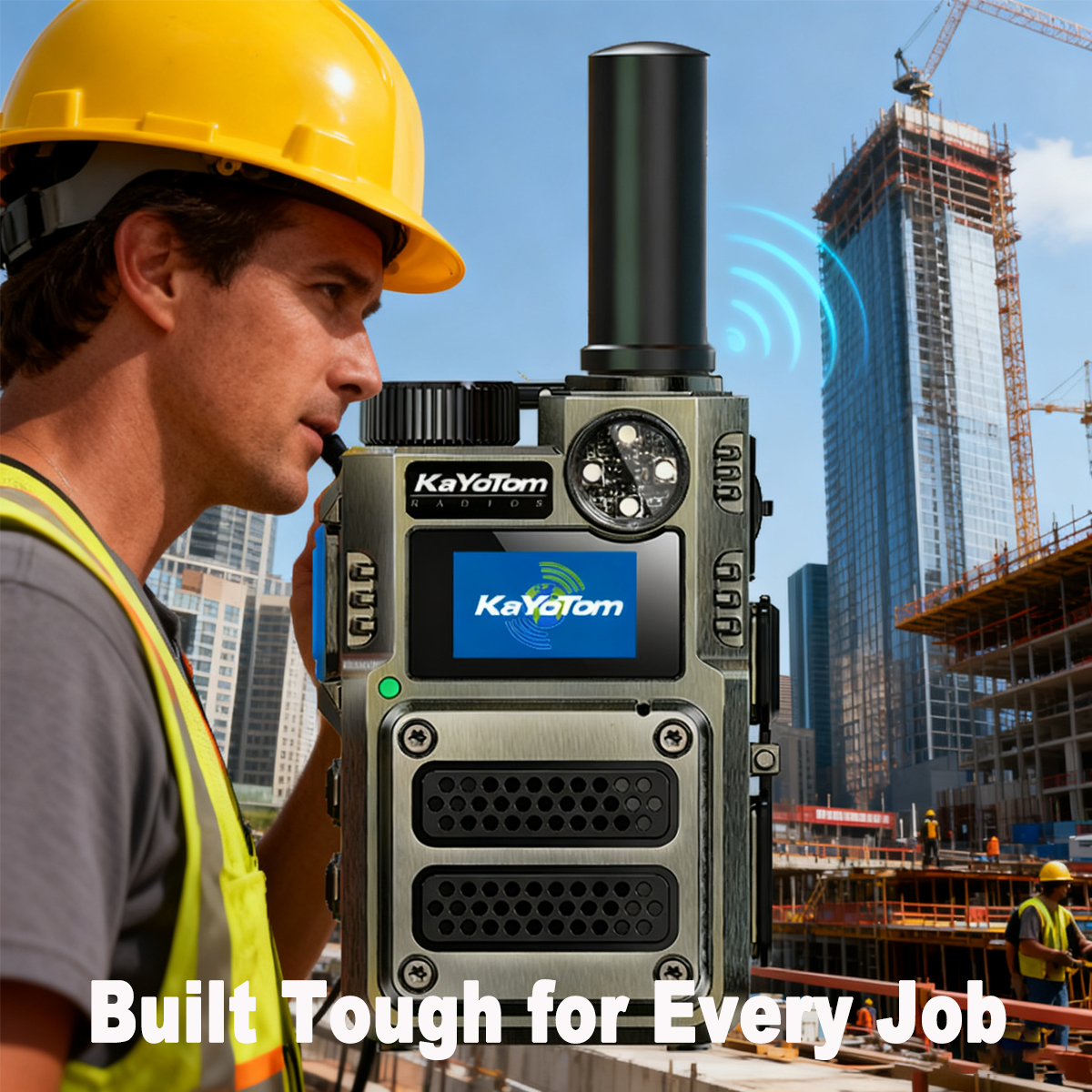 （Lifetime Free） Global Unlimited Range 4G LTE PoC Rapid Walkie Talkies Long Range Two-Way Radios 5000+ Miles with Nationwide Range,SOS Alert Long Distance Radios for Truck Fleet,Construction site