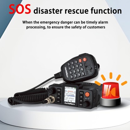 KaYoTom Professional Dual-mode Car Walkie Talkie POC+UHF+VHF+GPS Radio