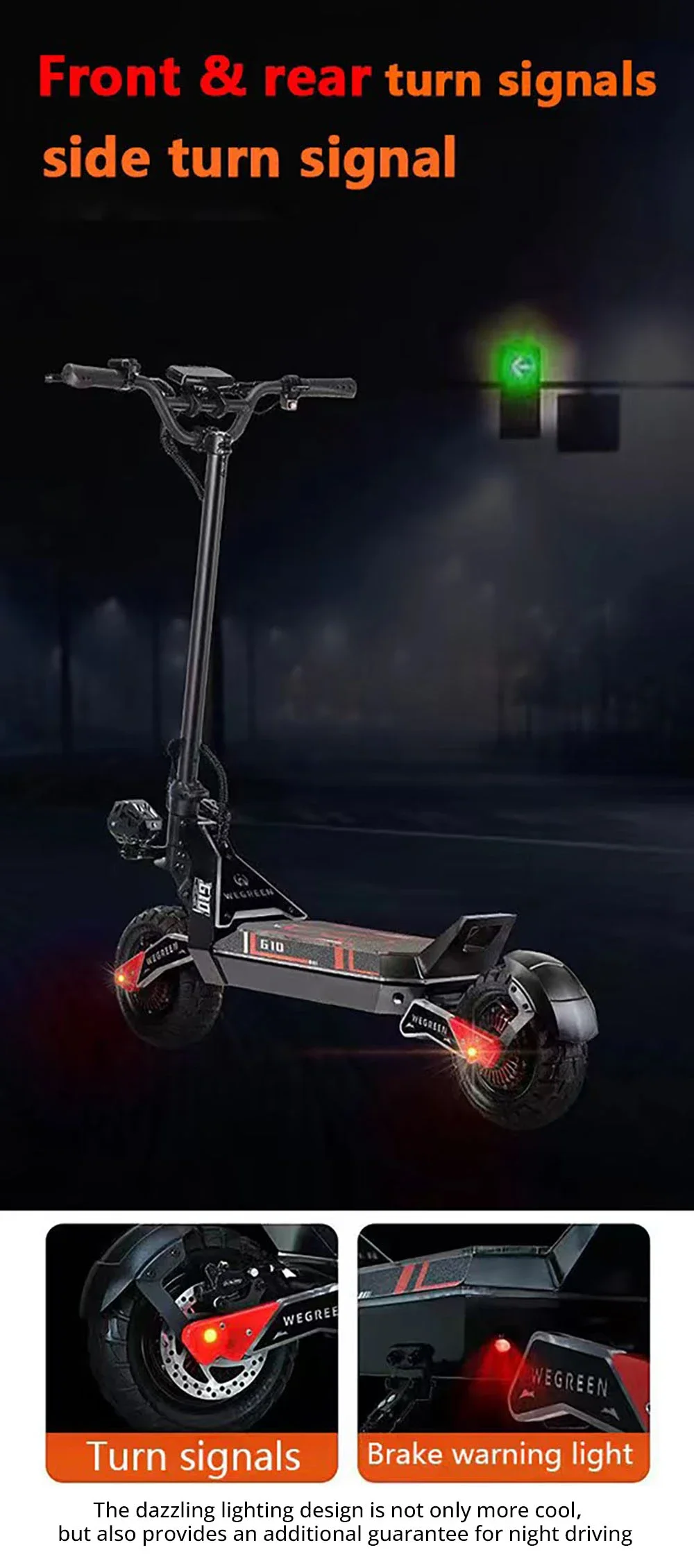 OBARTER G10 Electric Scooter, 2*1200W Dual Motor, 48V 20Ah Battery, 10 Inch Off-Road Tires, 65km/h Max Speed, 65 Max Range, Hydraulic Disc Brake, NFC Activation