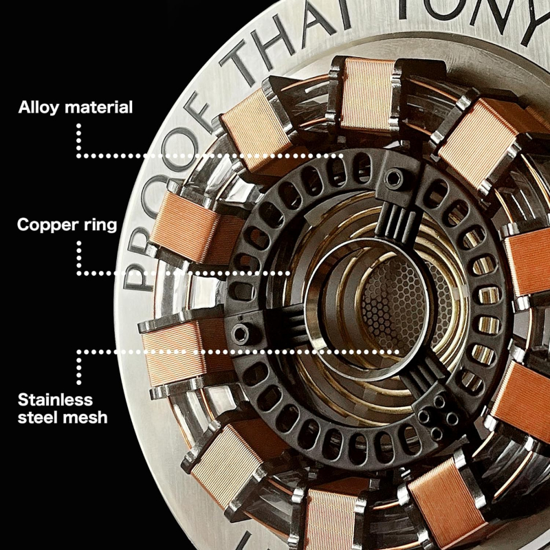 [NEW] Arc Reactor MK1 1:1 Replica – LED Chest Lamp with Remote Control, Alloy Base