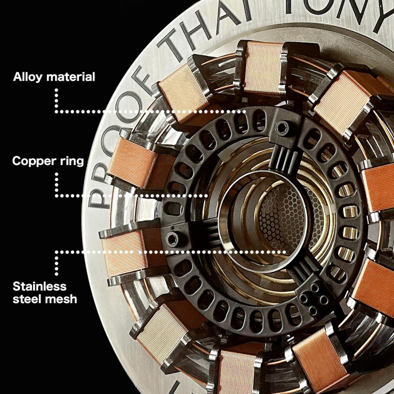 [NEW] Arc Reactor MK1 1:1 Replica – LED Chest Lamp with Remote Control, Alloy Base