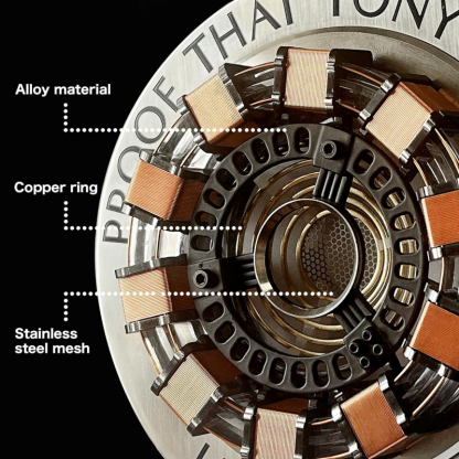 [NEW] Arc Reactor MK1 1:1 Replica – LED Chest Lamp with Remote Control, Alloy Base