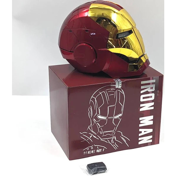 [NEW] Iron Man MK5 Helmet – Gold Red Edition | Voice Control + Remote + Touch Activated Electronic Mask, 1:1 Wearable Collectible