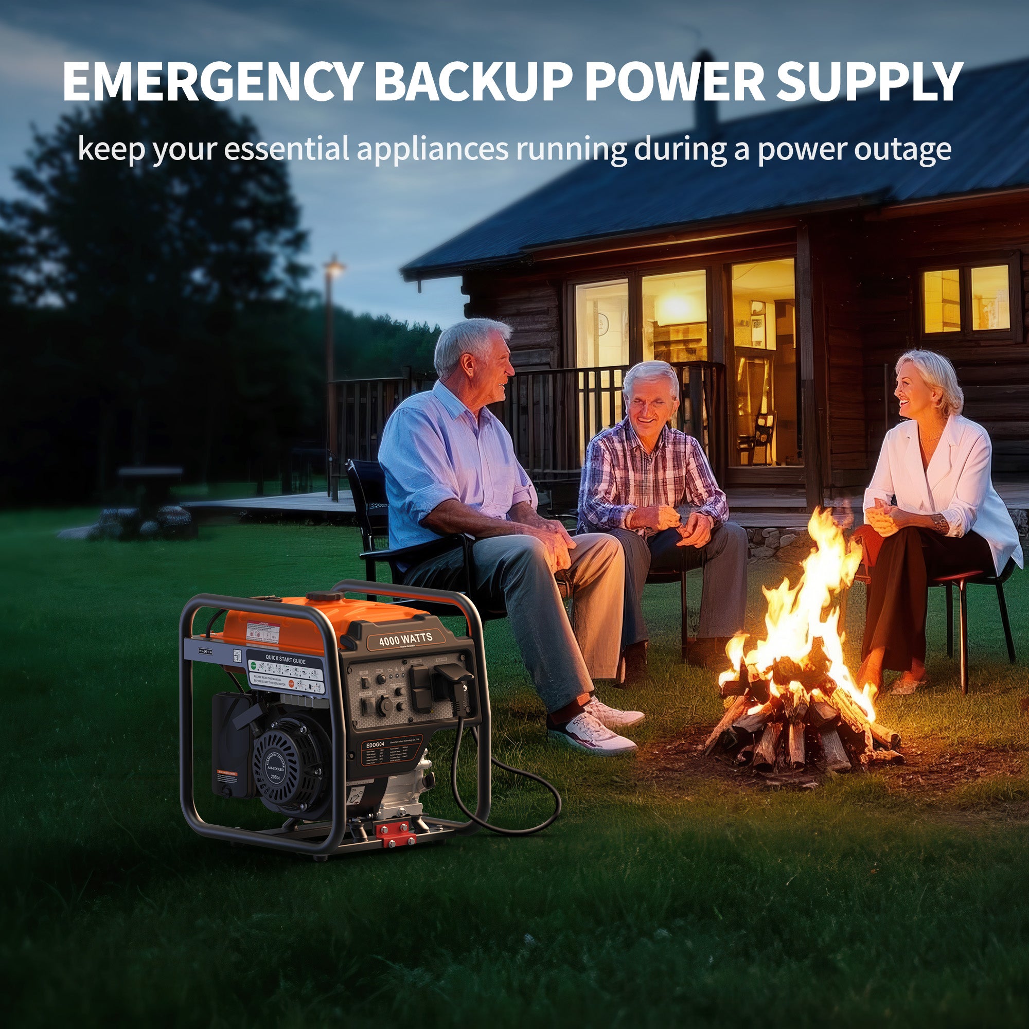 Efurden 4000 Watts Inverter Generator