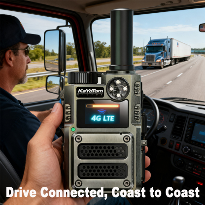 （Lifetime Free） Global Unlimited Range 4G LTE PoC Rapid Walkie Talkies Long Range Two-Way Radios 5000+ Miles with Nationwide Range,SOS Alert Long Distance Radios for Truck Fleet,Construction site