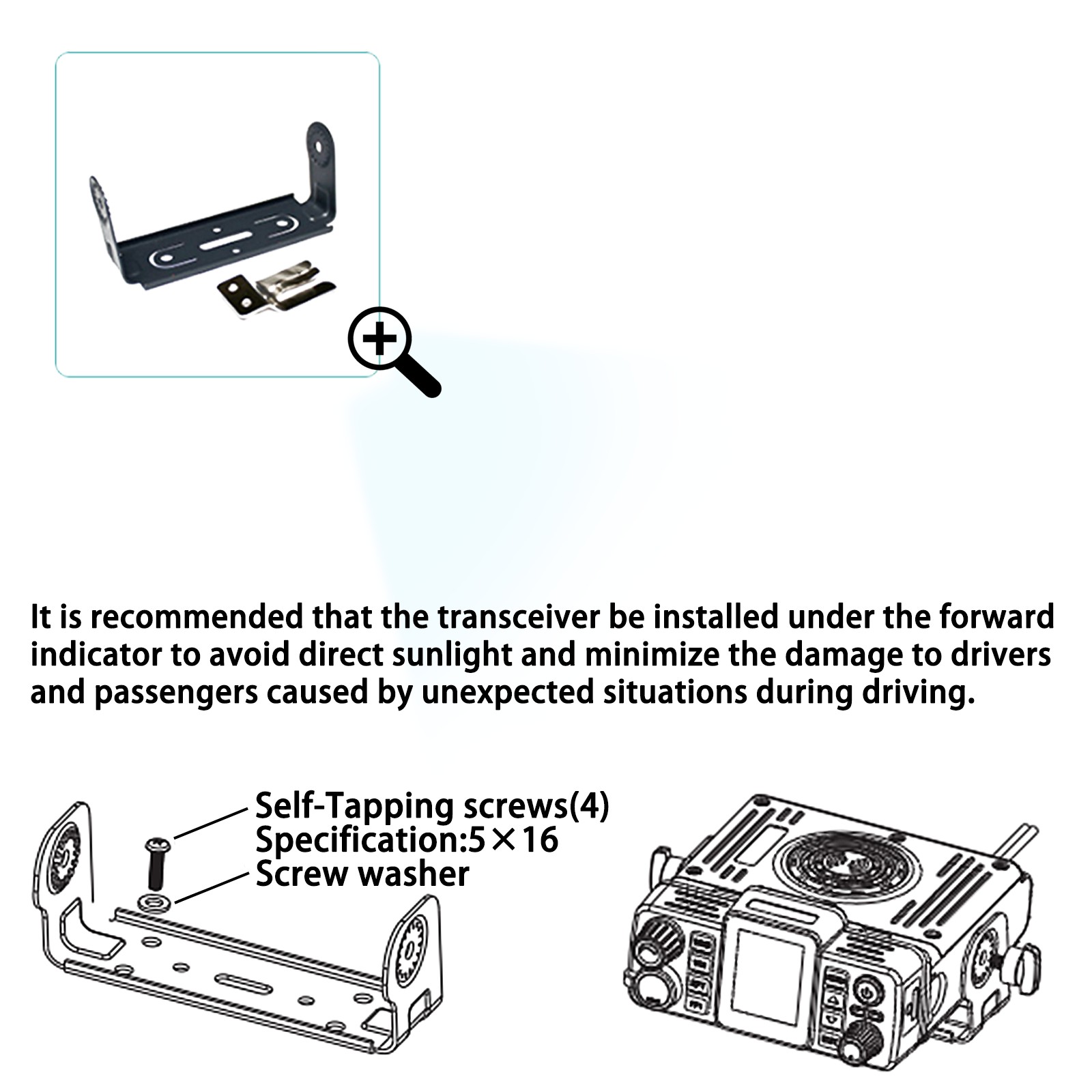 KaYoTom Professional Dual-mode Car Walkie Talkie POC+UHF+VHF+GPS Radio