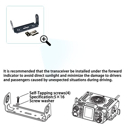 KaYoTom Professional Dual-mode Car Walkie Talkie POC+UHF+VHF+GPS Radio