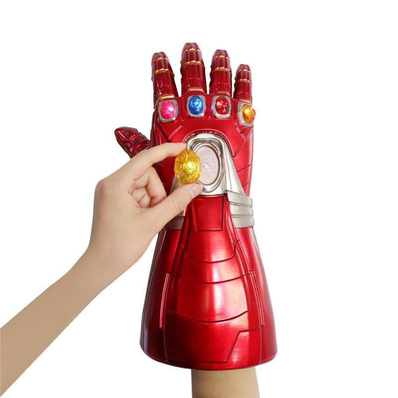 [NEW]Infinity Gauntlet Iron Man Glove PVC with Light Gem Stone