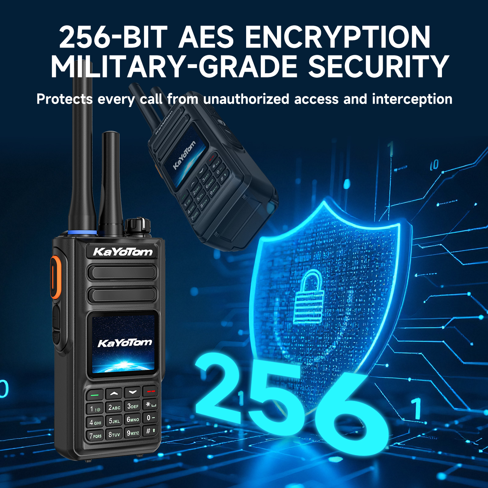 KaYoTom D16 Dual-Mode Global Walkie Talkie – PoC + UHF, IP68, GPS