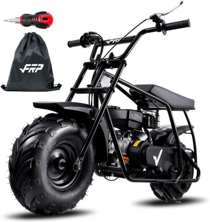 FRP Mini Dirt Bike GMB100 Basic, New 99CC Gas Powered Mini Bike 4-Stroke 3HP, Off-Road for Kids/Adult, Trail Up to 24 Mph, Weight Support Up to 185 LBS,Red