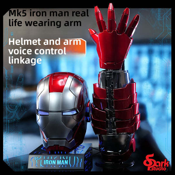 [NEW] Iron Man MK5 Rack Arm – 1:1 Wearable Gauntlet with Voice, Touch & Remote Control, English Version