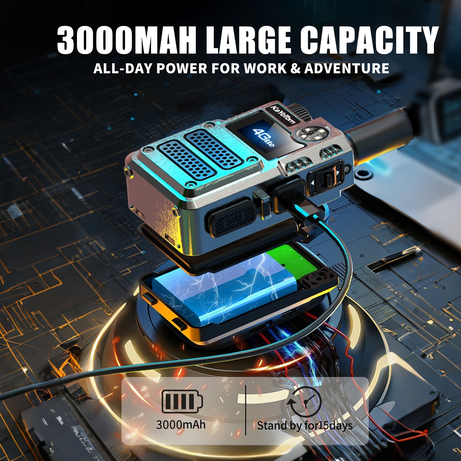 （Lifetime Free） Global Unlimited Range 4G LTE PoC Rapid Walkie Talkies Long Range Two-Way Radios 5000+ Miles with Nationwide Range,SOS Alert Long Distance Radios for Truck Fleet,Construction site