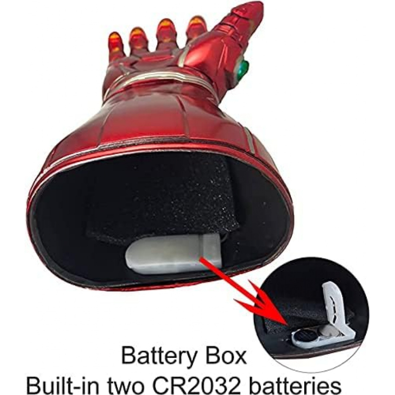 [NEW]Infinity Gauntlet Iron Man Glove PVC with Light Gem Stone