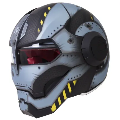 [NEW]Vintage Retro Iron Man Motorcycle Helmet – Full Face Cruiser, Chopper, Cafe Racer Motorbike Helmet