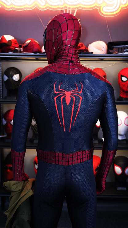 TASM 2 Suit (Andrew) with Face shell & 3D Rubber Web Movie Prop Replica(wearable)