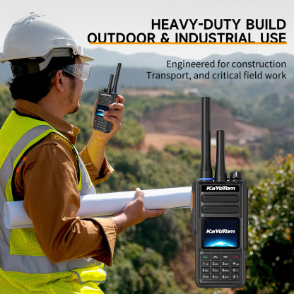 KaYoTom D16 Dual-Mode Global Walkie Talkie – PoC + UHF, IP68, GPS