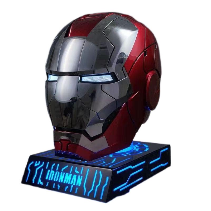 [NEW] Iron Man MK5 Helmet – Silver Red Edition | Voice Control + Remote + Touch Activated Electronic Mask, 1:1 Wearable Collectible