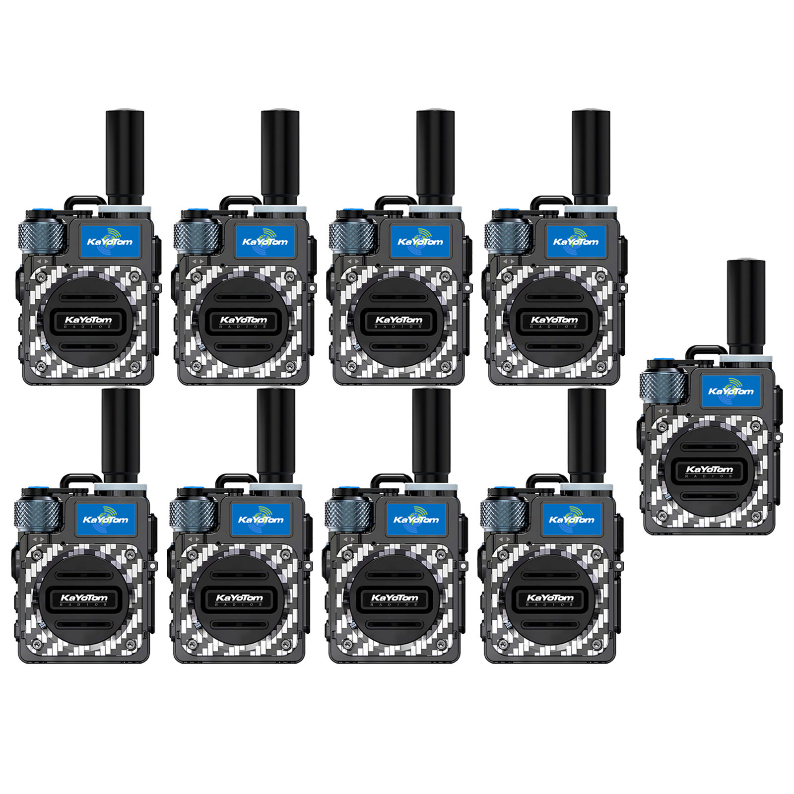 KaYoTom M09 Global Walkie Talkie Unlimited Range Encrypted Two-Way Radio - 72H Battery, HD Audio, Lightweight & Waterproof, 172 Countries Coverage