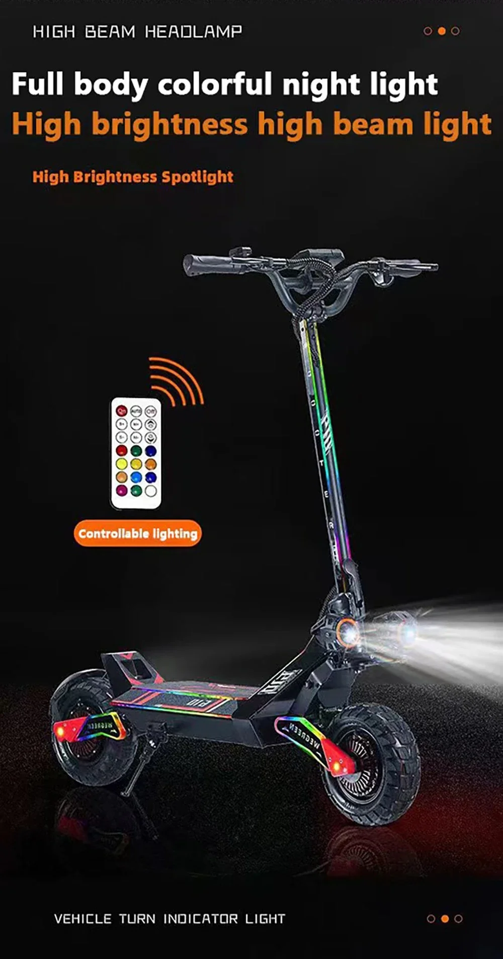 OBARTER G10 Electric Scooter, 2*1200W Dual Motor, 48V 20Ah Battery, 10 Inch Off-Road Tires, 65km/h Max Speed, 65 Max Range, Hydraulic Disc Brake, NFC Activation