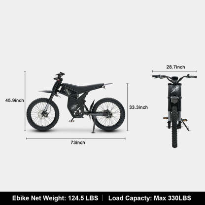Electric Dirt Bike, 2400W(Peak) Electric Motorbike, Max 37 MPH & 85 Mile Long Range(Upgraded)