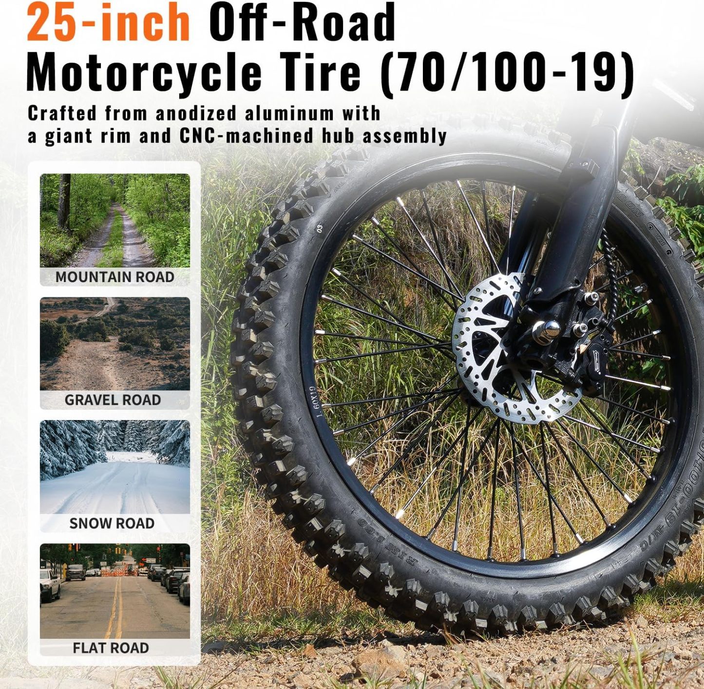 Electric Dirt Bike, 2400W(Peak) Electric Motorbike, Max 37 MPH & 85 Mile Long Range(Upgraded)