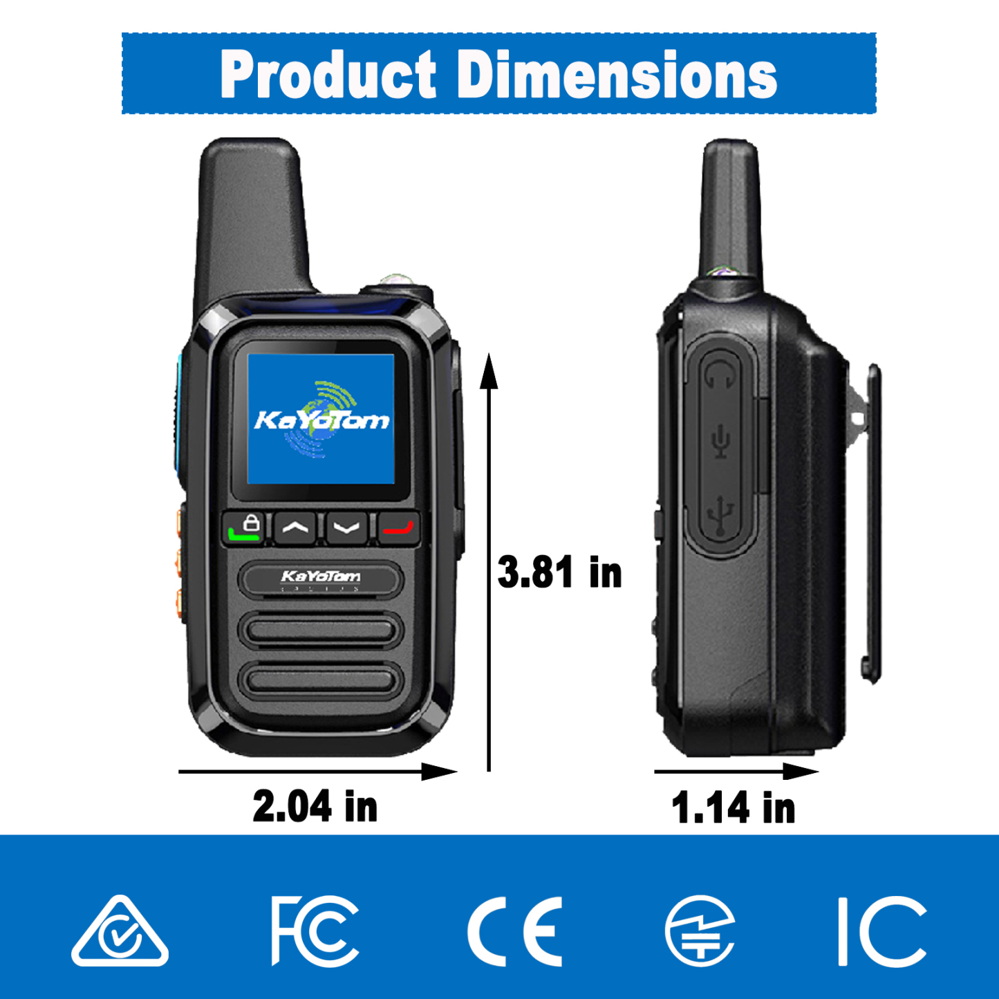 KaYoTom G05 Global Walkie Talkie – Durable LTE & POC Two-Way Radio for Outdoor, Emergency, Business & Personal Use