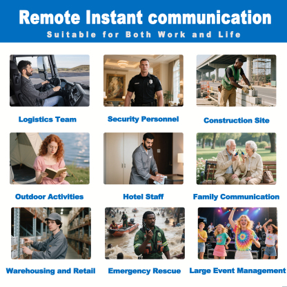 KaYoTom M08 Global Walkie Talkie Unlimited Range Encrypted Two-Way Radio - 72H Battery, HD Audio, Lightweight & LED Flashlight, 172 Countries Coverage