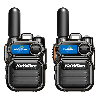 KaYoTom M11 Long Range Walkie Talkie – Global Two-Way Radio with Encrypted Communication, Unlimited Range, 72H Battery Life, HD Audio, Lightweight Design & Built-In LED Flashlight