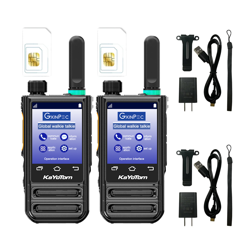 KaYoTom M77 Global Walkie Talkie Long Range for Family, Construction, Logistics, Transportation, Hotels, Shopping Malls, Outdoors and Emergency Rescue Encrypted Two Way Radios