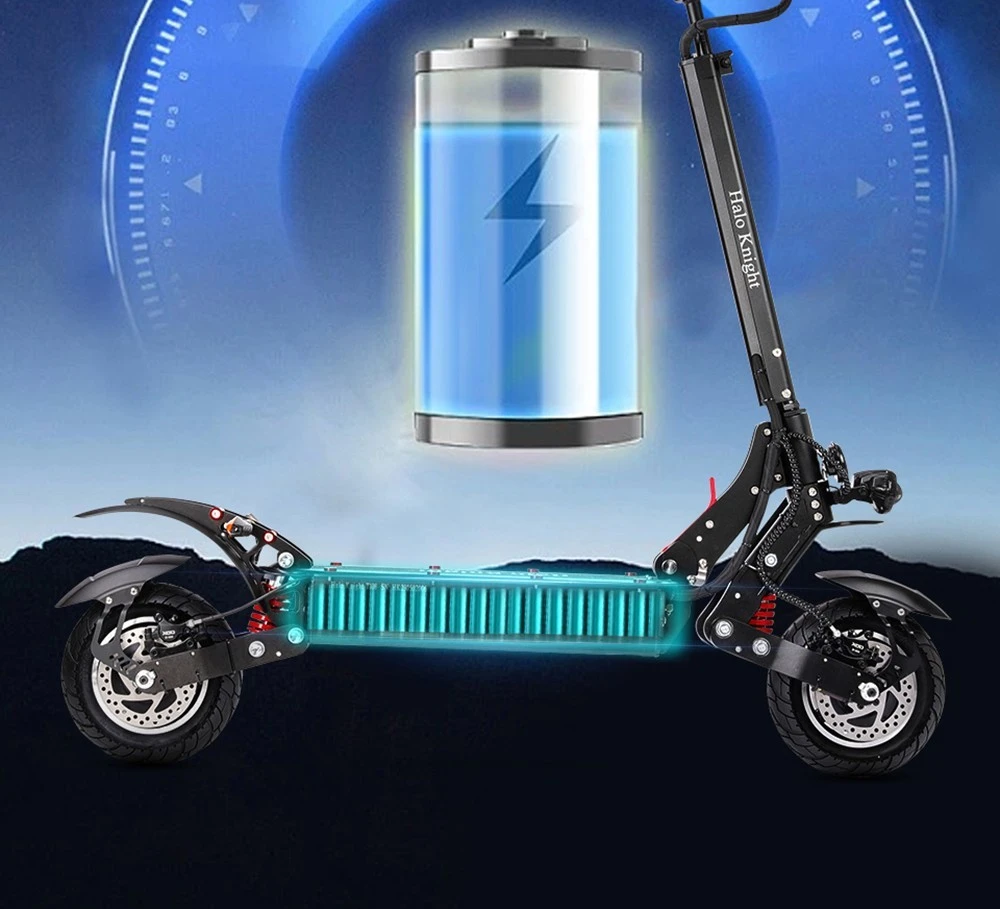 Halo Knight T108 Electric Scooter 10 inch Road Tires 1000W*2 Motor 65km/h Max Speed 52V 28.8Ah Battery 60km Max Range