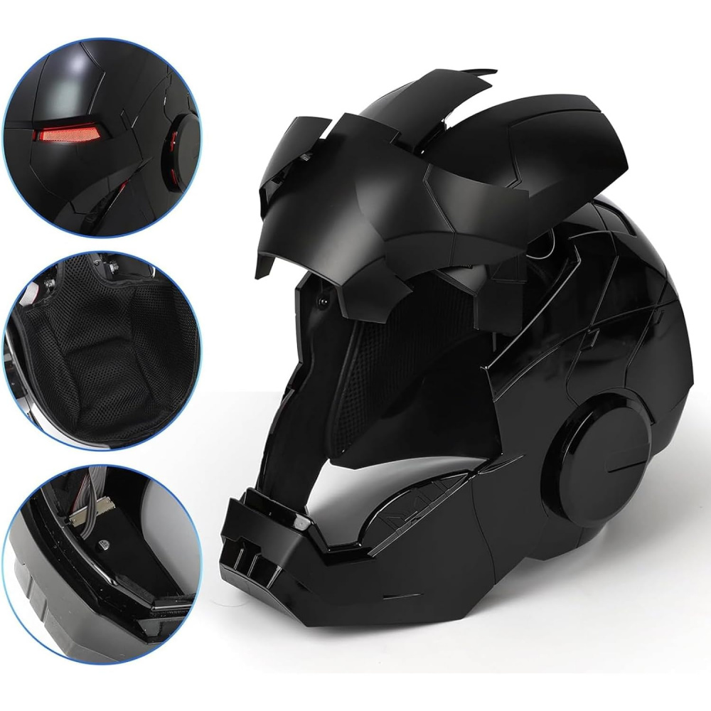 [NEW]Avengers War Machine Iron Man Helmet Mk5 Full Black touch/voice/remote control