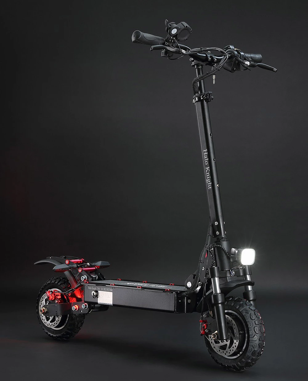 Halo Knight T104 Electric Scooter 10 inch Off-road Tires 1000W*2 Motor 65km/h Max Speed Remote control 52V 21Ah Battery 45km Range - Black