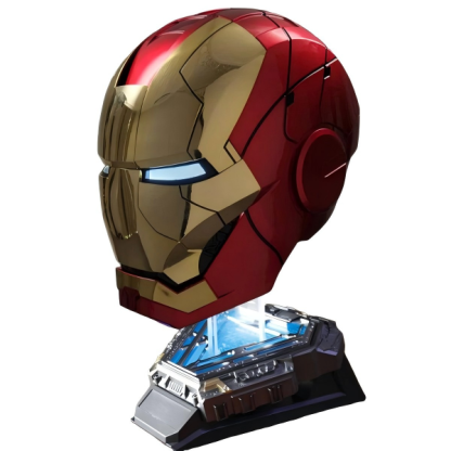 [NEW] Iron Man MK5 Helmet – Gold Red Edition | Voice Control + Remote + Touch Activated Electronic Mask, 1:1 Wearable Collectible