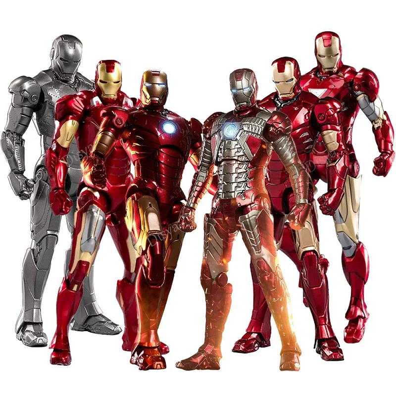 [NEW]Ironman Action Figure Movable Mark Toys 7 inches Light with Chest