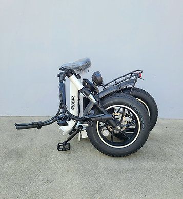 QBEAR CG3 WHITE STEP-THRU FOLDABLE WOMEN'S BIKE - EbikesPlug