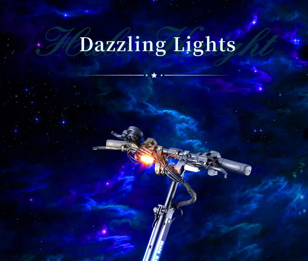 Halo Knight T108 Pro Electric Scooter 11'' Off-Road Tire 3000W*2 Motors 95Km/h Max Speed 60V 38.4Ah Battery 80KM Range 200KG Max load Front & Rear Turn Signal IPX4 Waterproof Dual Hydraulic Brakes Electric Brake