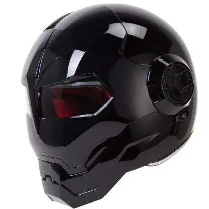 [NEW]Vintage Retro Iron Man Motorcycle Helmet – Full Face Cruiser, Chopper, Cafe Racer Motorbike Helmet
