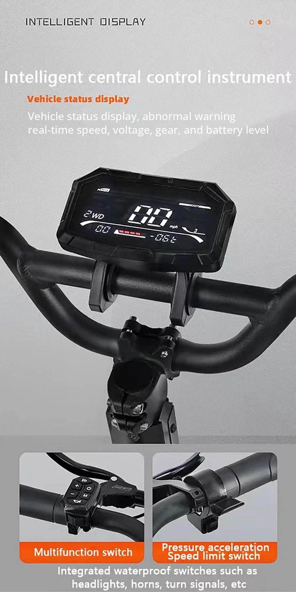 OBARTER G10 Electric Scooter, 2*1200W Dual Motor, 48V 20Ah Battery, 10 Inch Off-Road Tires, 65km/h Max Speed, 65 Max Range, Hydraulic Disc Brake, NFC Activation