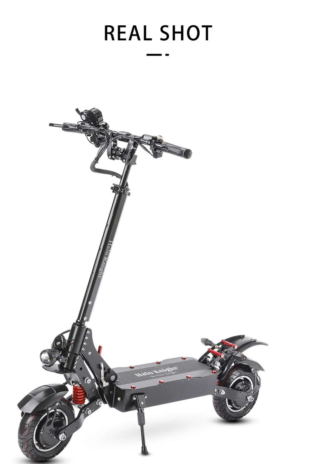 Halo Knight T108 Electric Scooter 10 inch Road Tires 1000W*2 Motor 65km/h Max Speed 52V 28.8Ah Battery 60km Max Range
