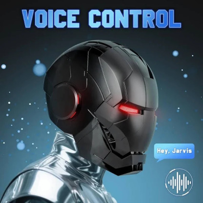 [NEW]Avengers War Machine Iron Man Helmet Mk5 Full Black touch/voice/remote control