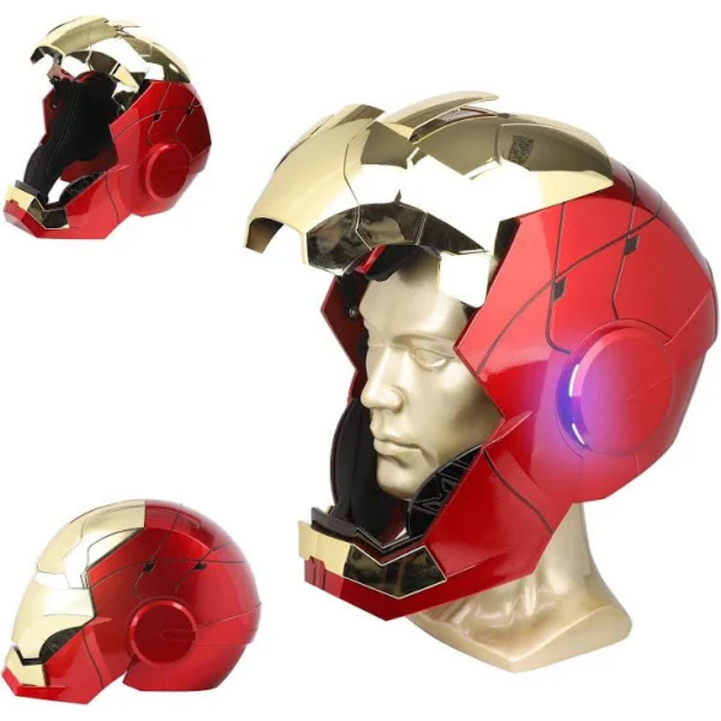 [NEW] Iron Man MK5 Helmet – Gold Red Edition | Voice Control + Remote + Touch Activated Electronic Mask, 1:1 Wearable Collectible