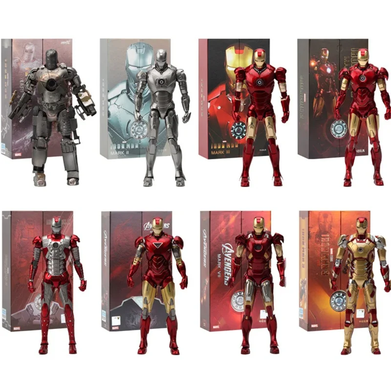 [NEW]Iron Man Action Figures 10th Anniversary Metal Texture Painting 7 inches