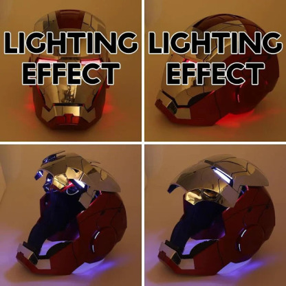 [NEW] Iron Man MK5 Helmet – Gold Red Edition | Voice Control + Remote + Touch Activated Electronic Mask, 1:1 Wearable Collectible